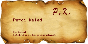 Perci Keled névjegykártya